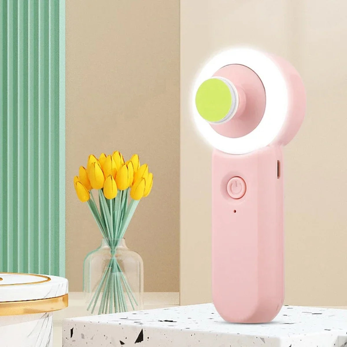 Rosa – Kit Uñitas de Lunela, lima eléctrica para bebé con luz